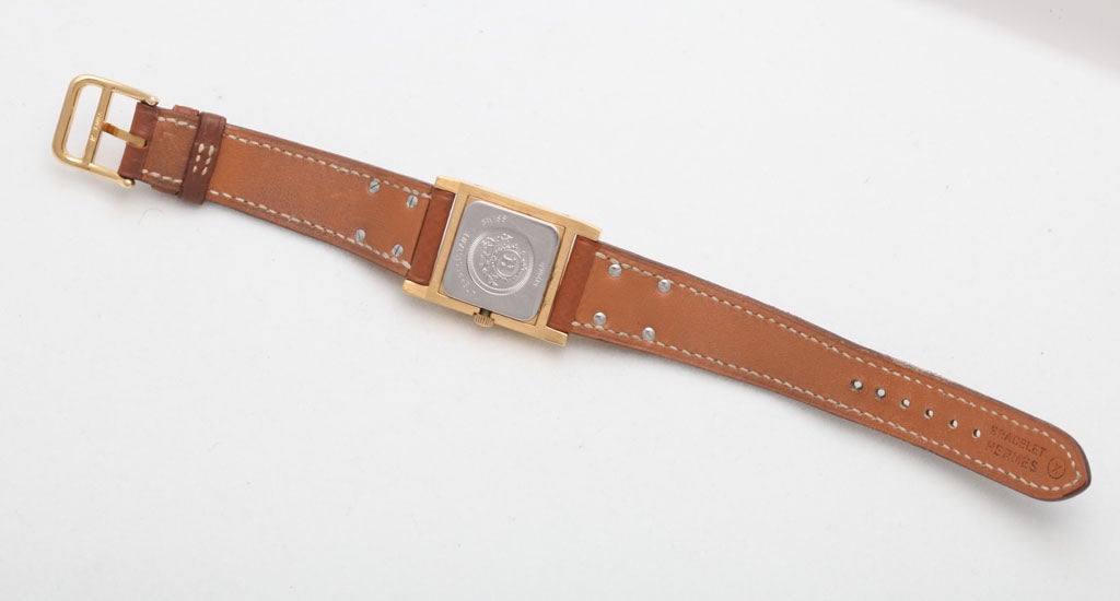 HERMES MEDOR WATCH BROWN/GOLD 2