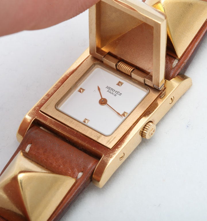 HERMES MEDOR WATCH BROWN/GOLD 5