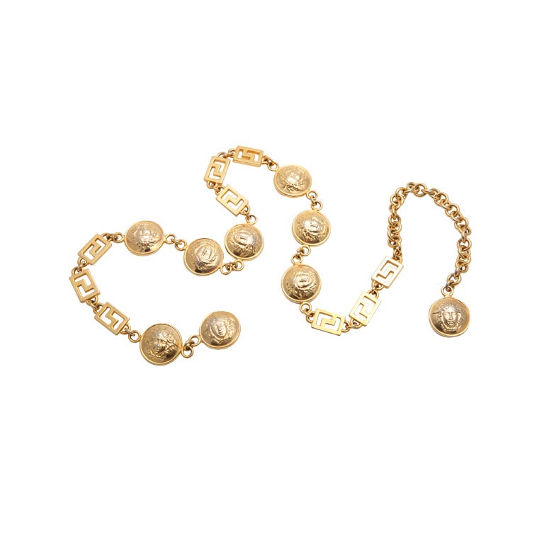 GIANNI VERSACE GOLD MEDUSA CHAIN BELT/NECKLACE at 1stDibs versace