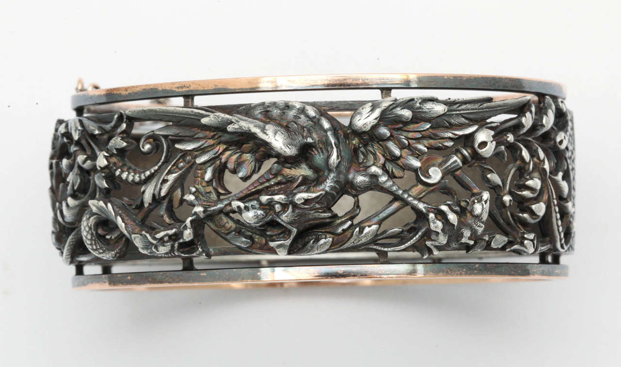 Women's or Men's French Napoleon III Cuff Bracelet, Paris 1860-1870