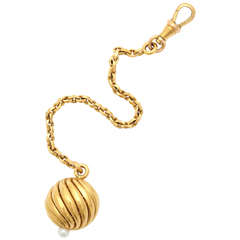 French Pearl Gold Fob Zipper Pull 11