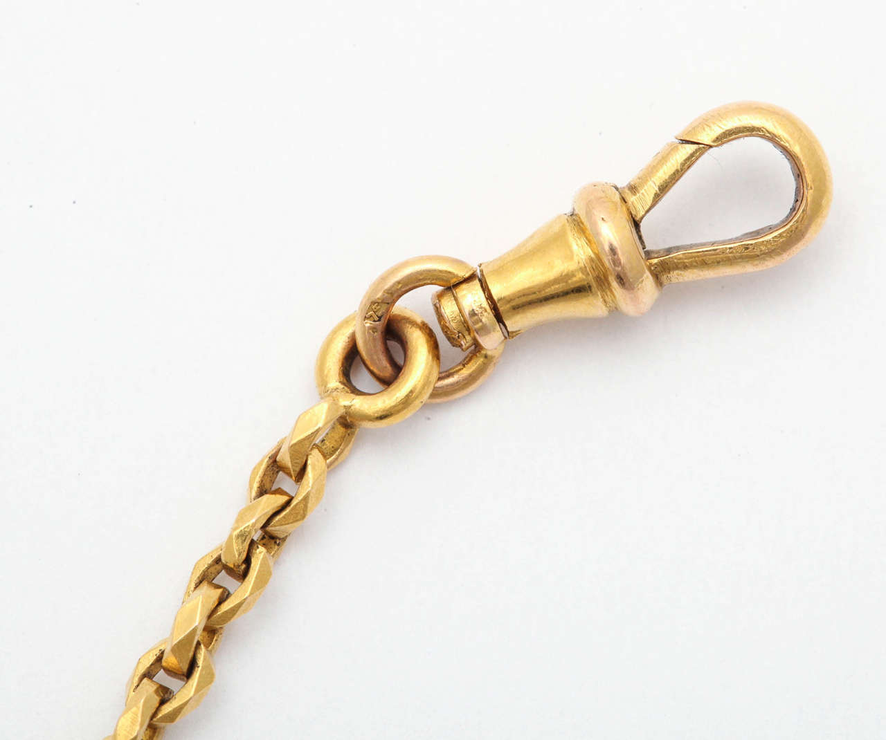 French Pearl Gold Fob Zipper Pull For Sale at 1stdibs