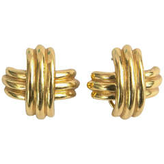 Gold Tiffany Earrings Presented by Carol Marks