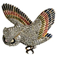 Vintage Coro - R. Geissman Owl Brooch/Pin Presented by Thought Agency
