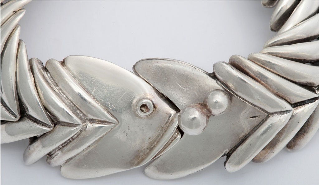 fish bracelet silver