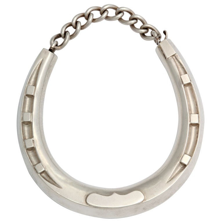 Sterling Silver Horseshoe Bracelet at 1stDibs horseshoe clasp