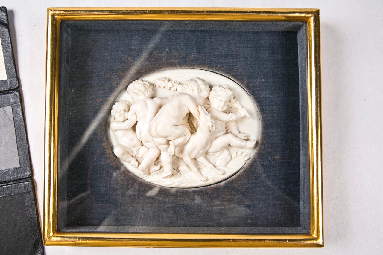 French Ivory Plaque Framed