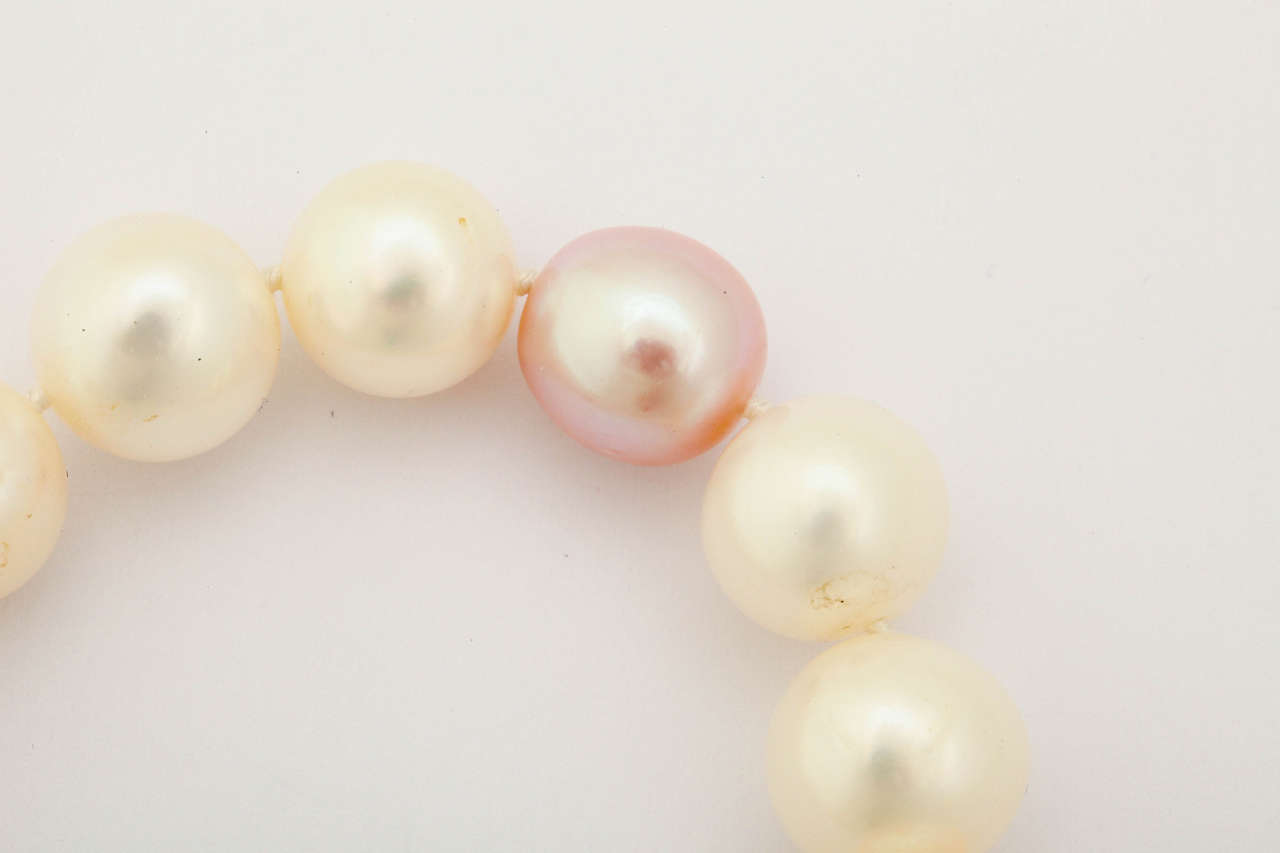Impressive Large Fresh Water Pearl Necklace In New Condition For Sale In TRYON, NC