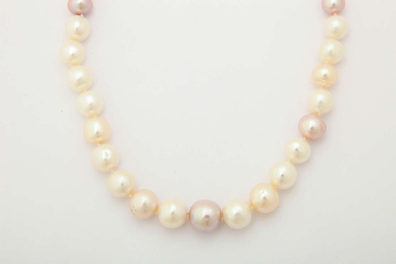 Women's Impressive Large Fresh Water Pearl Necklace For Sale