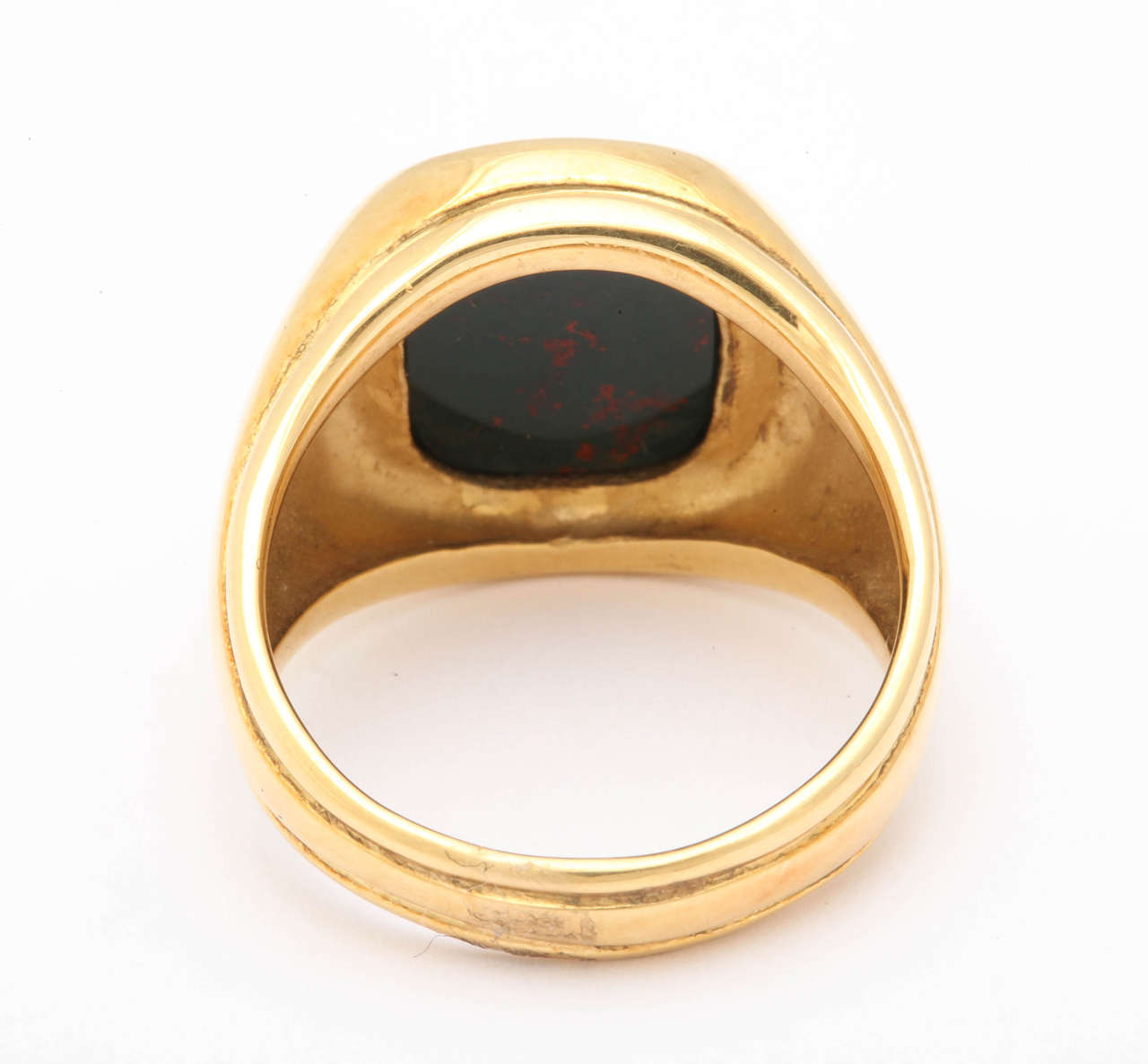 Women's or Men's Bloodstone Intaglio Jumping Horse Ring For Sale