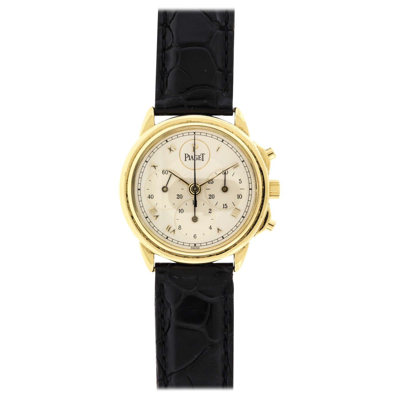 Piaget Yellow Gold Gouverneur Chronograph Wristwatch Ref 15978