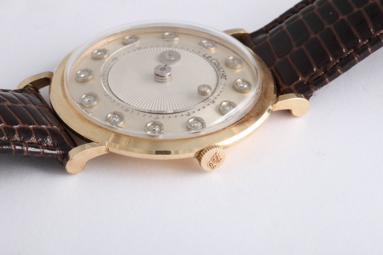 LeCoultre Yellow Gold Mystery Wristwatch with Diamond Accents 1