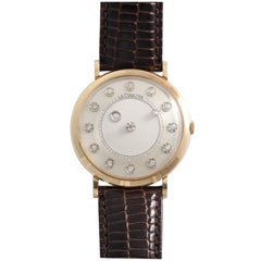 LeCoultre Yellow Gold Mystery Wristwatch with Diamond Accents