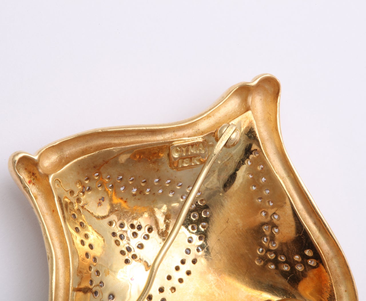 Gold And Diamond Pin and Clip Earrings For Sale 6