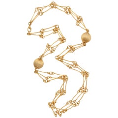 Triple Strand "Gold" Necklace, Costume Jewelry