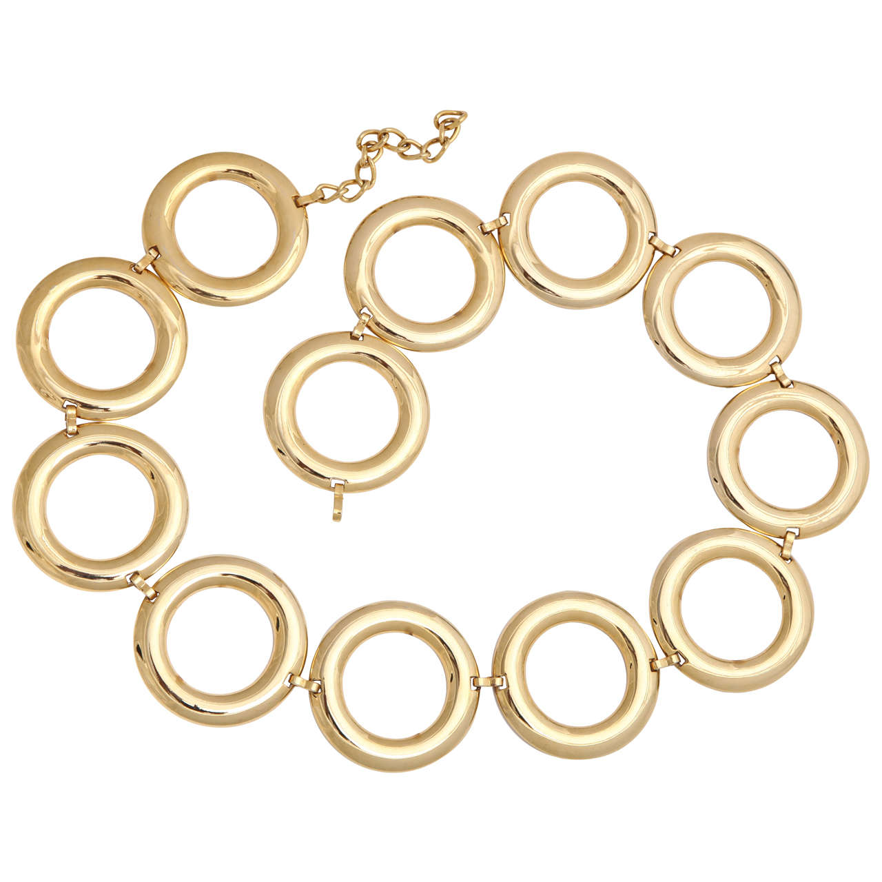 1960s "Gold" Circle Belt, Costume Jewelry