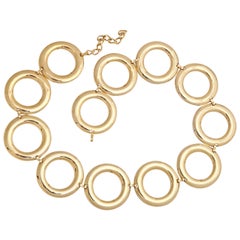 Vintage 1960s "Gold" Circle Belt, Costume Jewelry