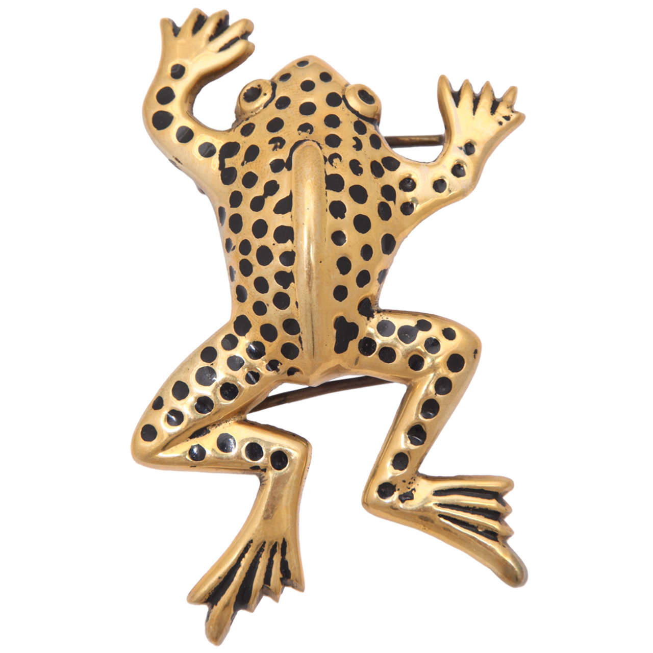 Large "Gold" Frog Belt Buckle, Costume Jewelry