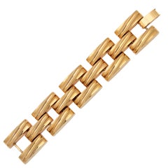 Vintage Chunky Link "Gold" Bracelet, Costume Jewelry