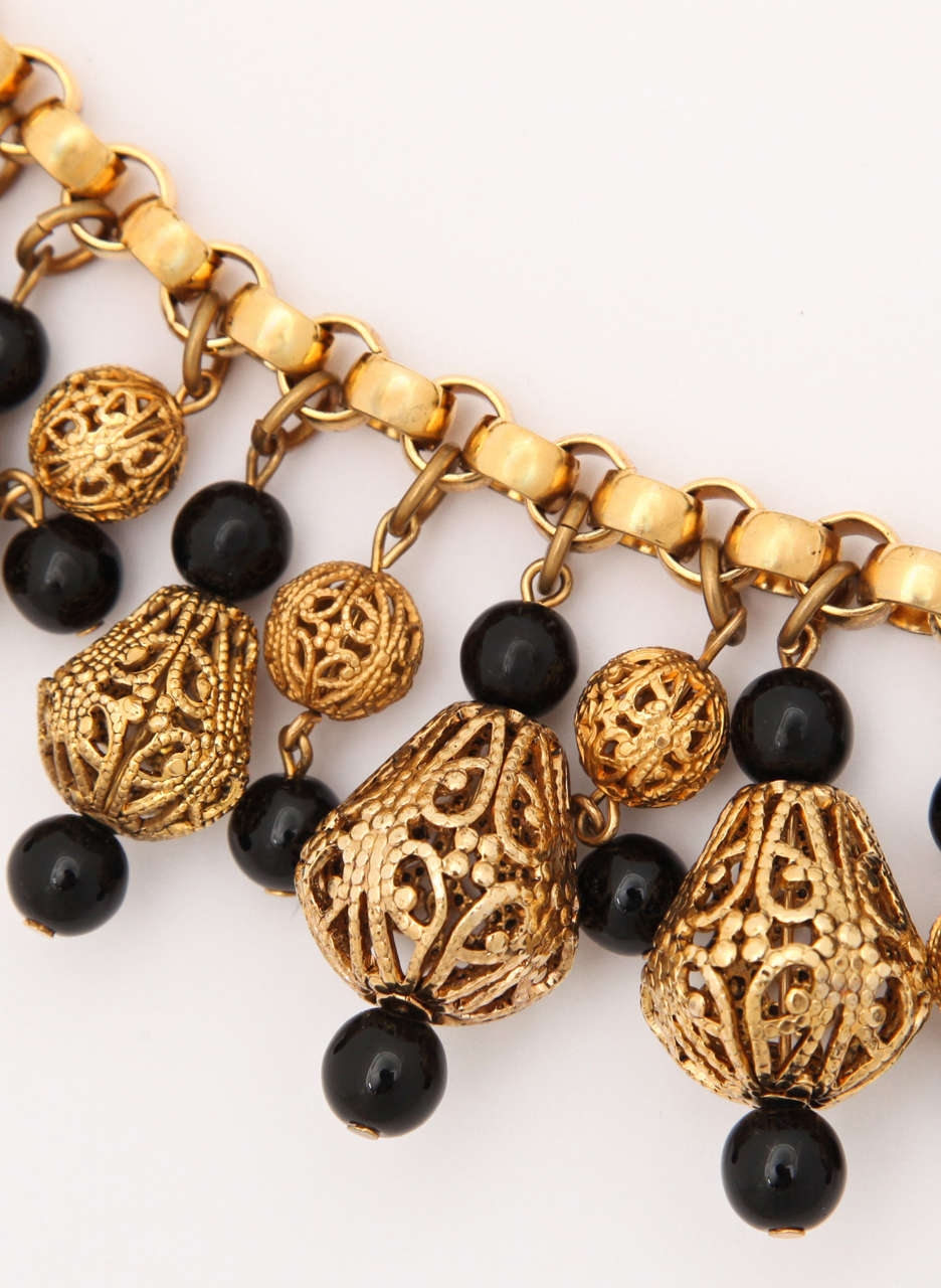 black and gold costume jewelry