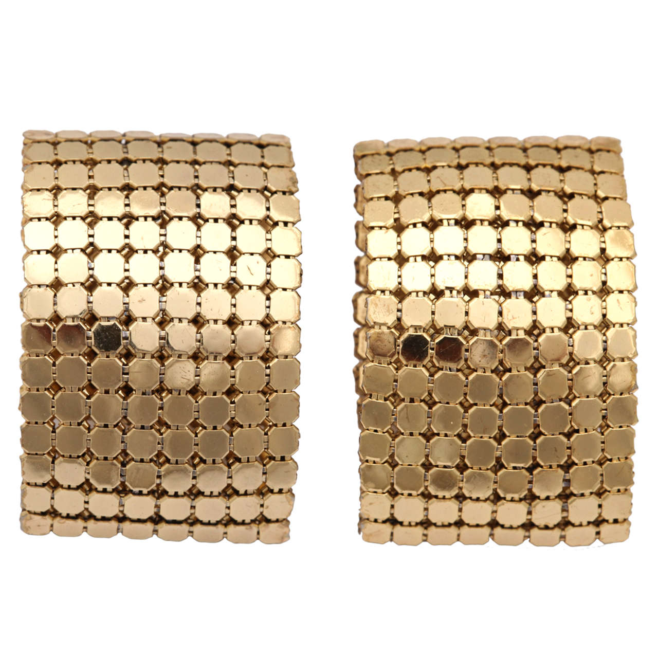 "Gold" Nail Head Earrings, Costume Jewelry at 1stDibs