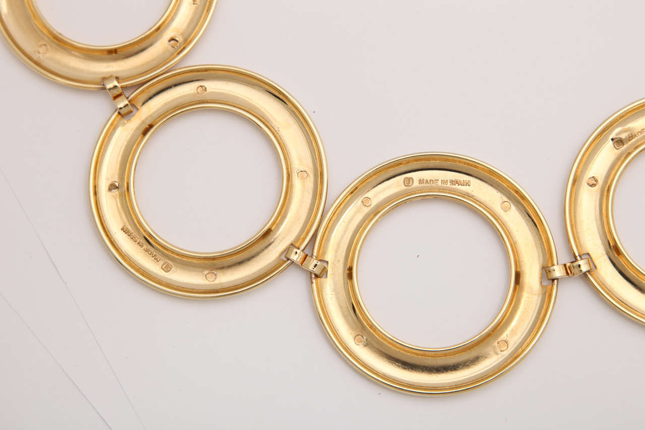 1960s "Gold" Circle Belt For Sale at 1stdibs
