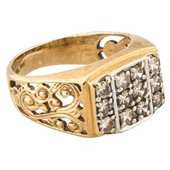Art  Deco Mens Gold Ring