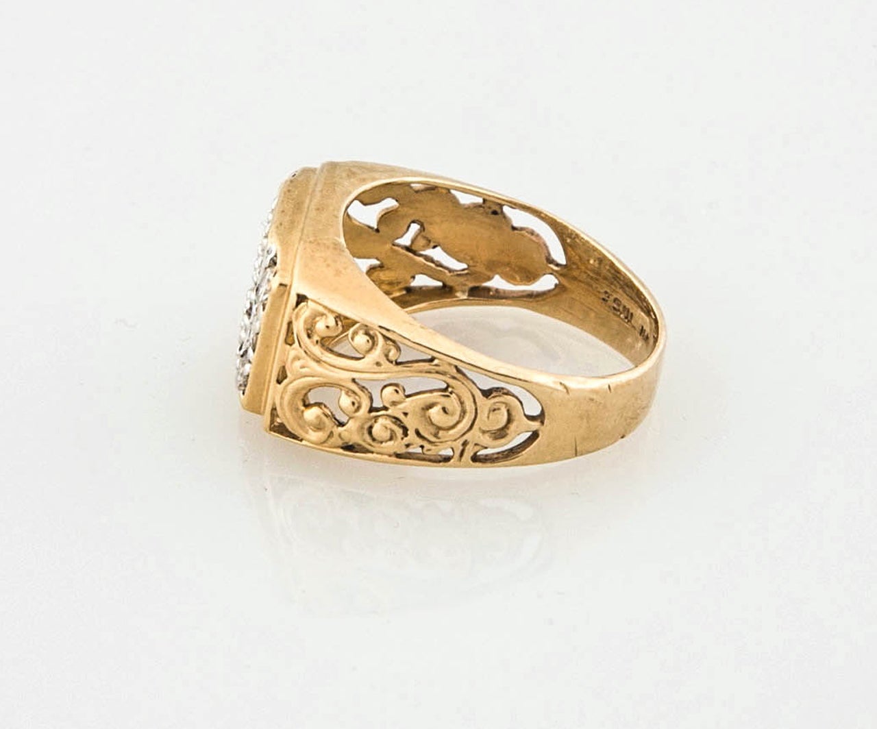 Art Deco Mens Gold Ring at 1stDibs