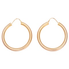 JUMBO hoop gold earrings