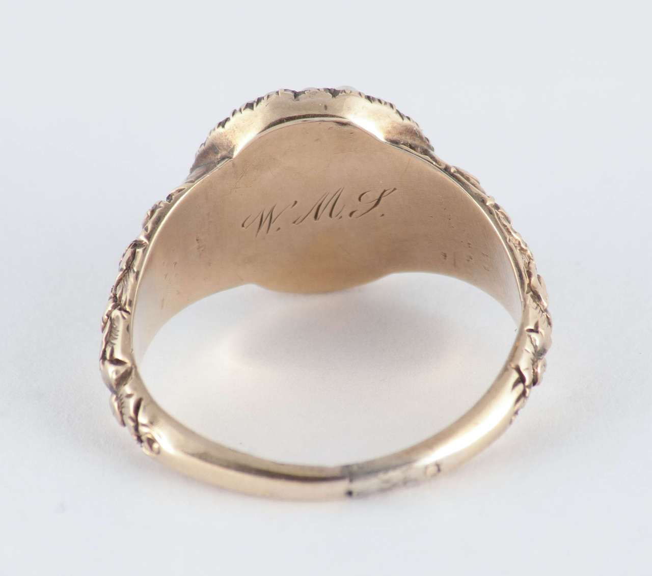 Georgian Pearl Amethyst Gold Ring 1