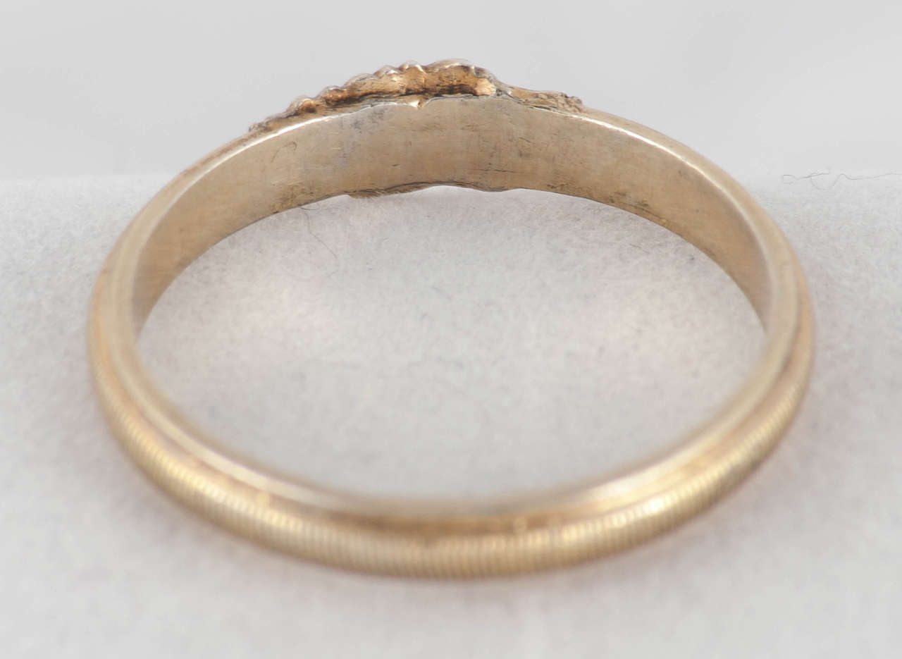 Antique Silver Gilt Fede Ring In Excellent Condition In Baltimore, MD