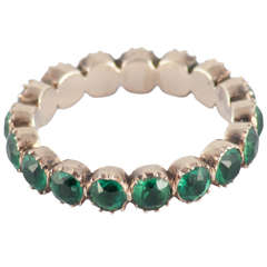 Antique Green Paste Gold Eternity Band