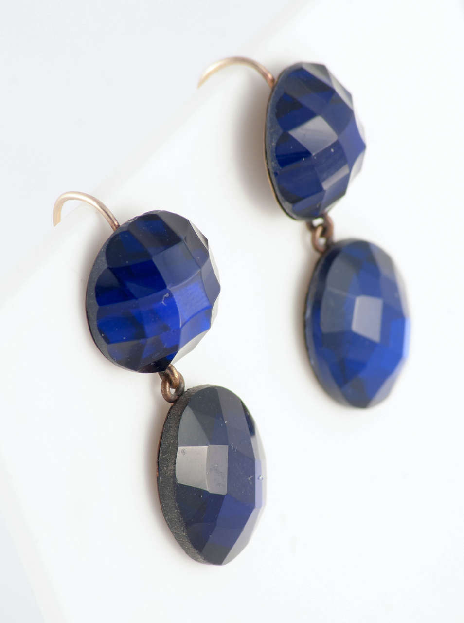 vintage english vauxhall glass earrings