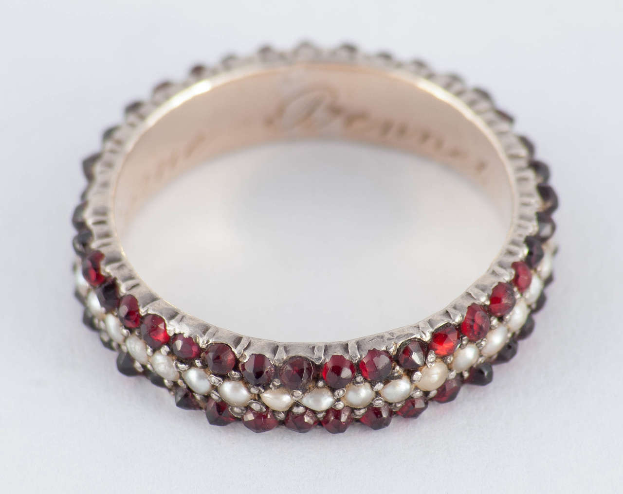 Victorian Pearl Silver Gold Eternity Ring at 1stDibs pearl ring, pearl and