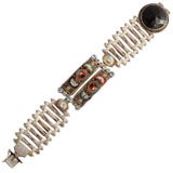 Sterling Bracelet with Micro Mosaic