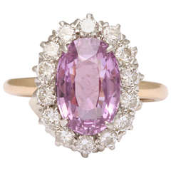 Antique Pink Sapphire  Diamond Ring Tiffany & Co