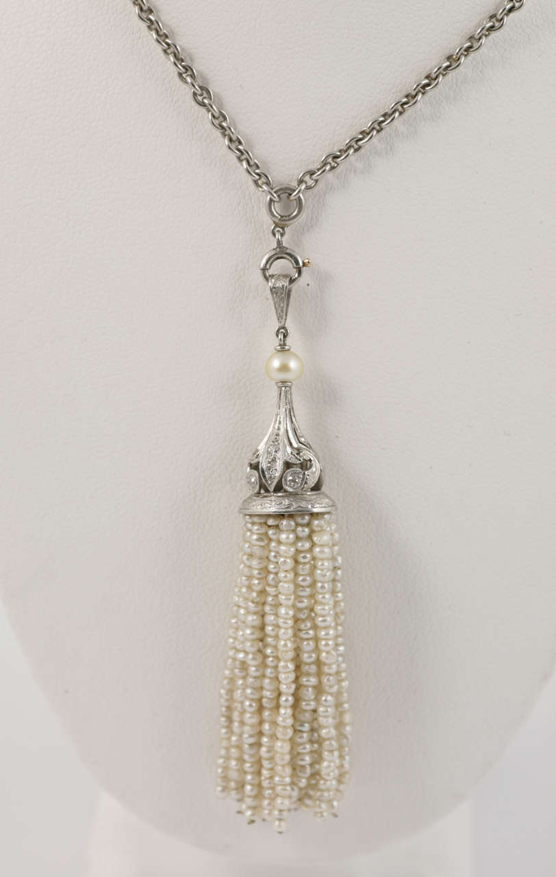 Natural Pearl Tassel In Excellent Condition For Sale In London, GB