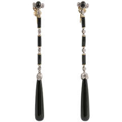 Onyx and Diamond earrings 2