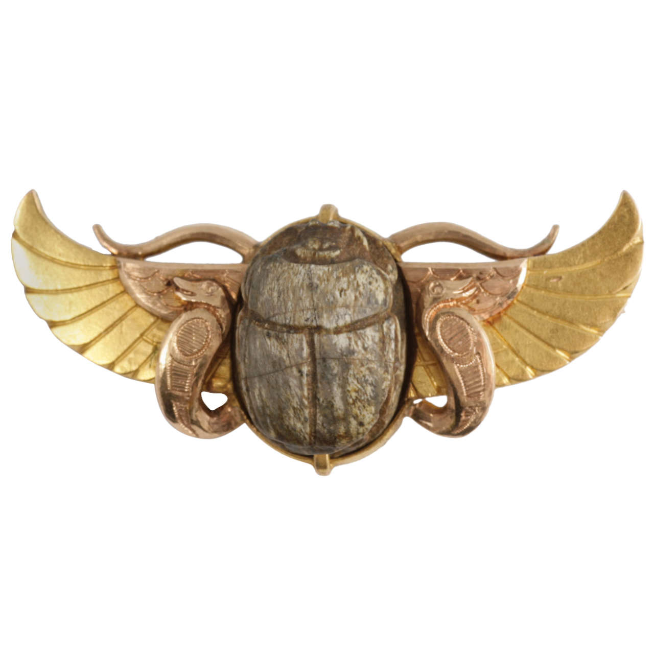 Winged Scarab brooch For Sale