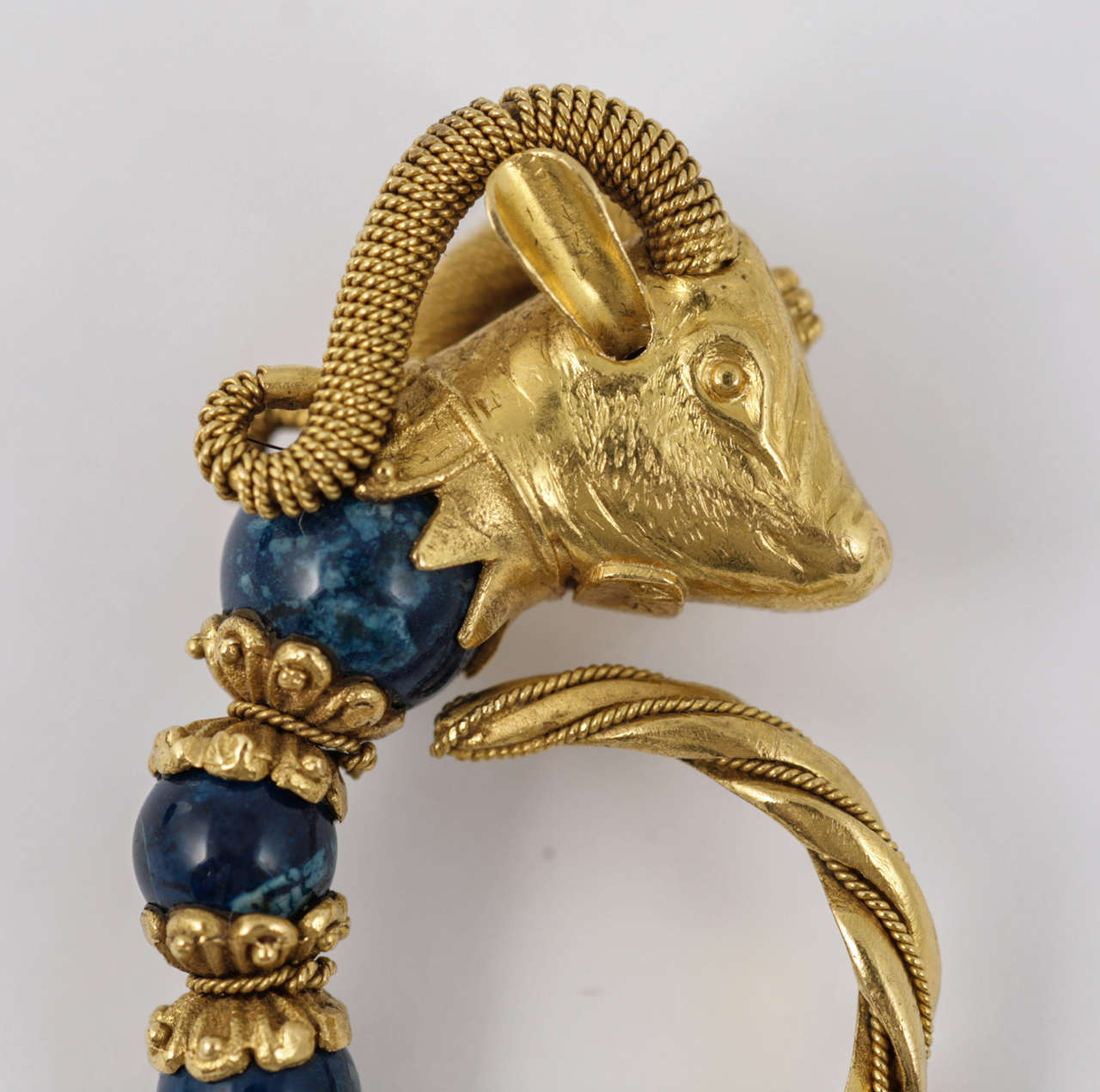 1970s Lalaounis Bull Sodalite Gold Ring In Excellent Condition In London, GB