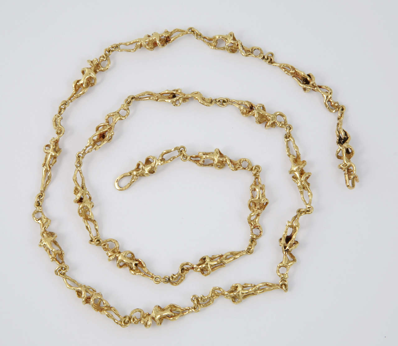 1970s Erotic French Gold Necklace For Sale 1