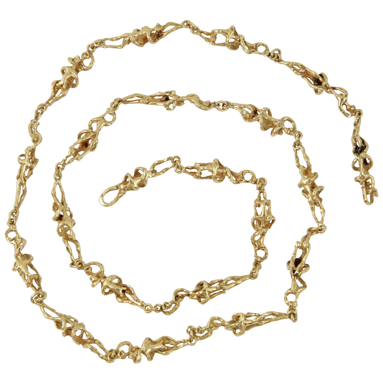 1970s Erotic French Gold Necklace For Sale