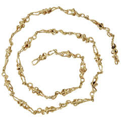 1970s Erotic French Gold Necklace