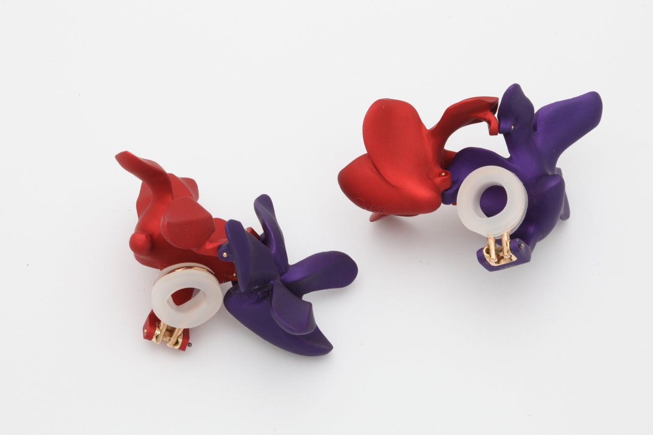JAR Violet Earrings For Sale 3