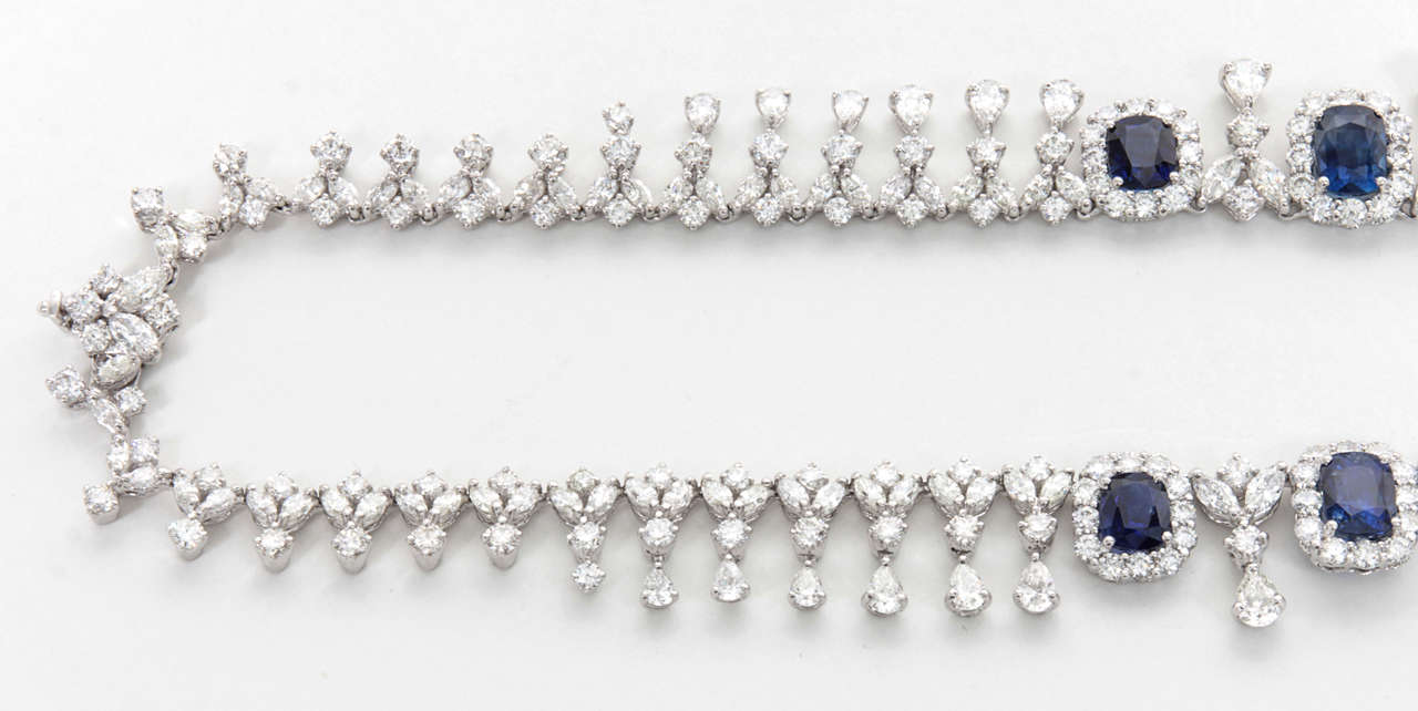 sapphire and diamond necklace