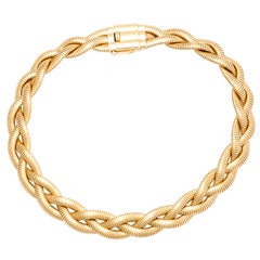 Gold Braided Tubogaz Necklace