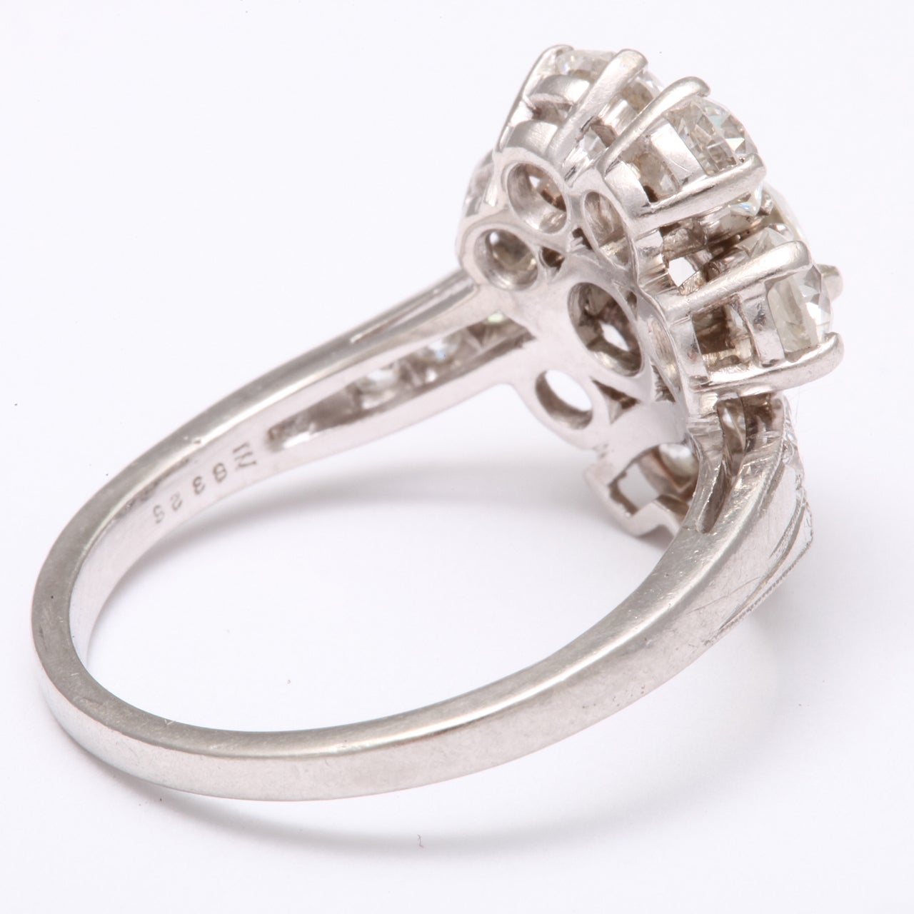 Platinum Diamond Art Deco Ring at 1stDibs