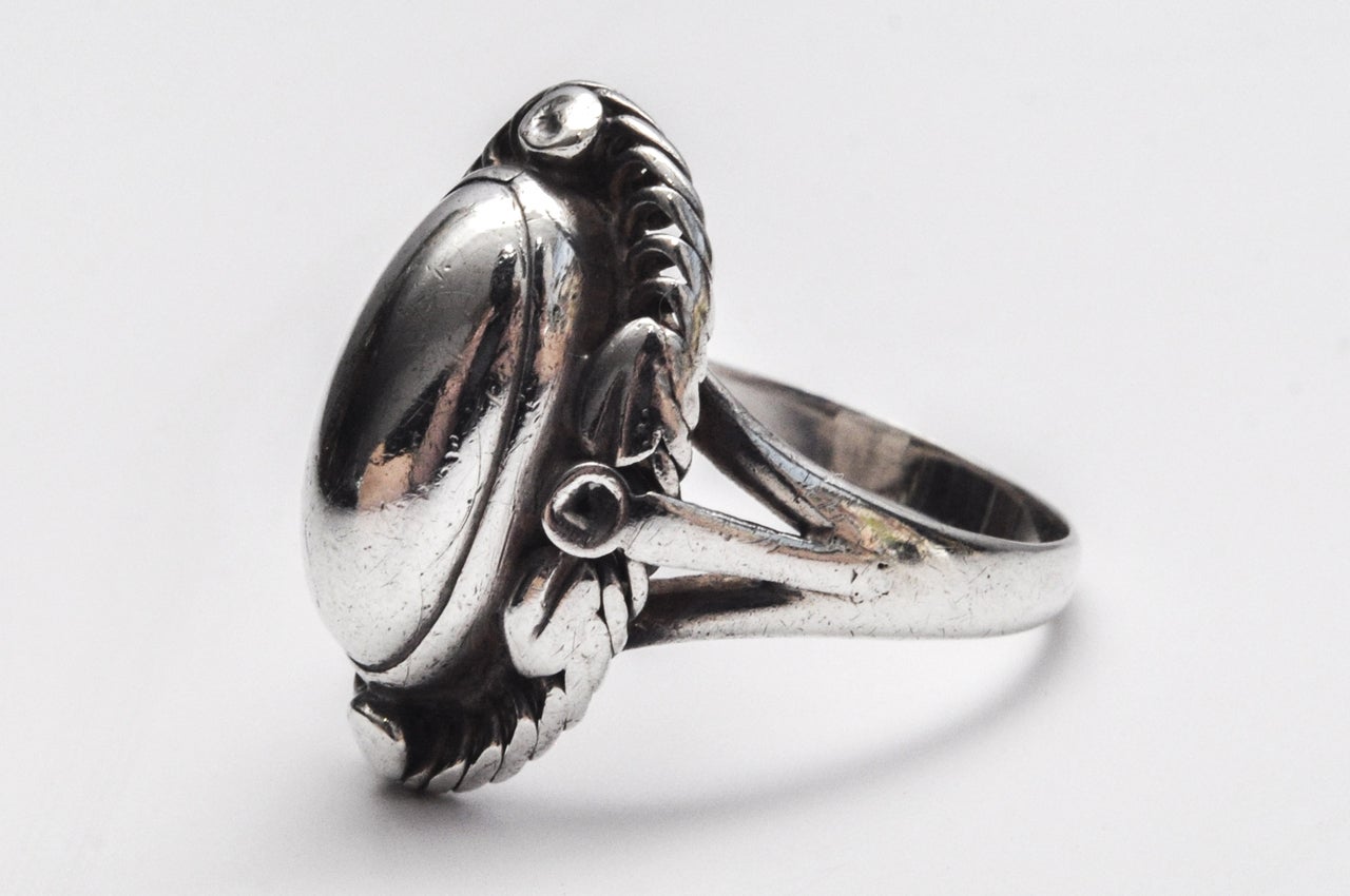 Women's 1930s Art Deco Sterling Silver Ring by Georg Jensen