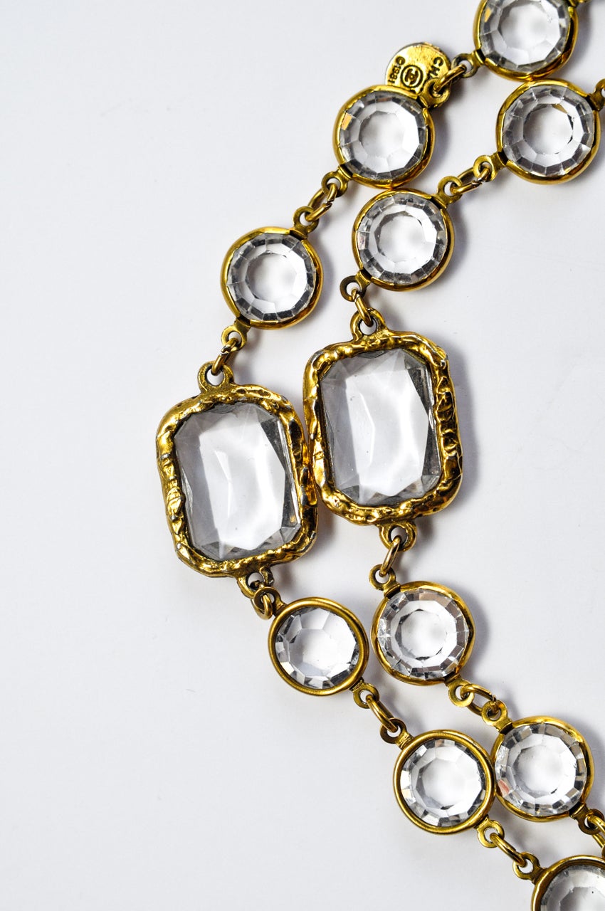Women's Chanel Crystal Chiclet Necklace