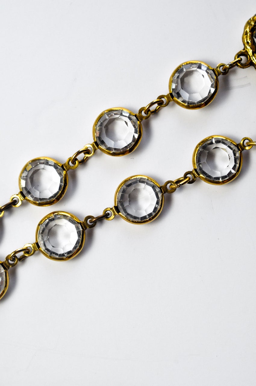Chanel Crystal Chiclet Necklace 1